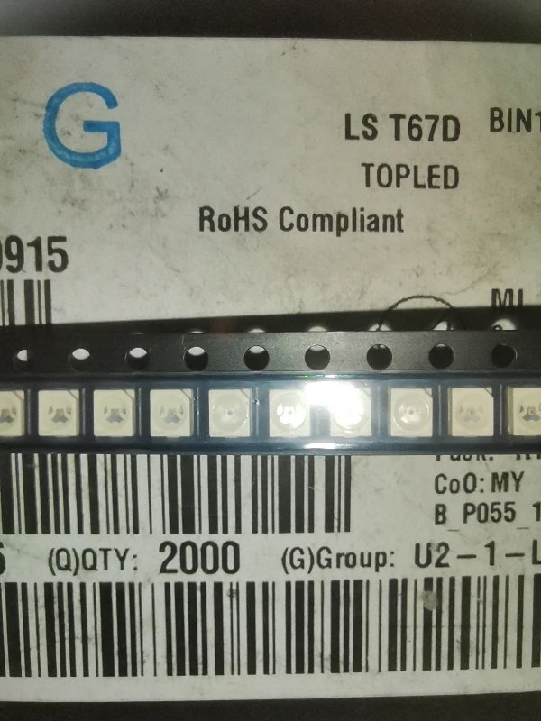 50Pcs/LST67D wavelength 633nm 3528 super red red light, automotive grade LED
50Pcs/LST67D wavelength 633nm 3528 super red red light, automotive grade LED