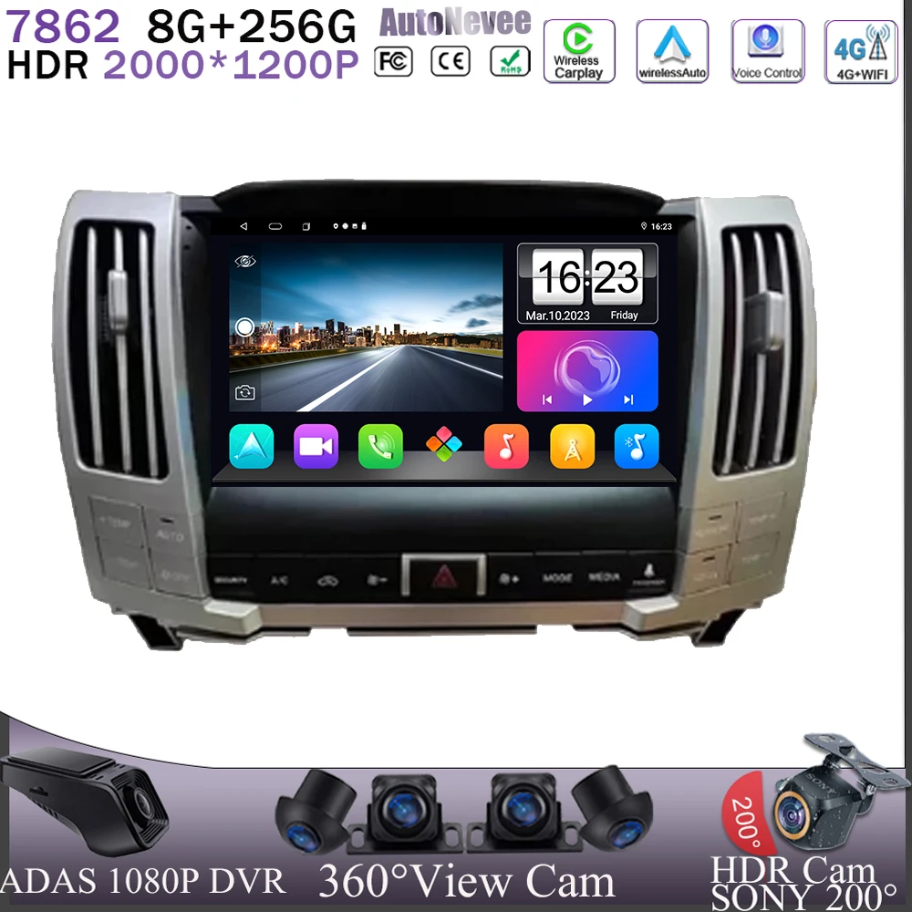 For Lexus RX300 RX330 RX400 2004-2007 Car Multimedia Radio Android 13 Navigation Head Unit Screen No 2din DVD GPS 5G WIFI HDR BT
For Lexus RX300 RX330 RX400 2004-2007 Car Multimedia Radio Android 13 Navigation Head Unit Screen No 2din DVD GPS 5G WIFI HDR BT