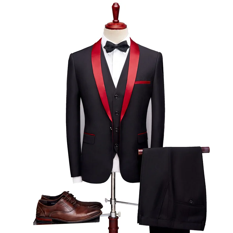 Spring and Autumn New Men's Business and Leisure Set Men's Wedding Wedding Set Three Piece Set
Spring and Autumn New Men's Business and Leisure Set Men's Wedding Wedding Set Three Piece Set