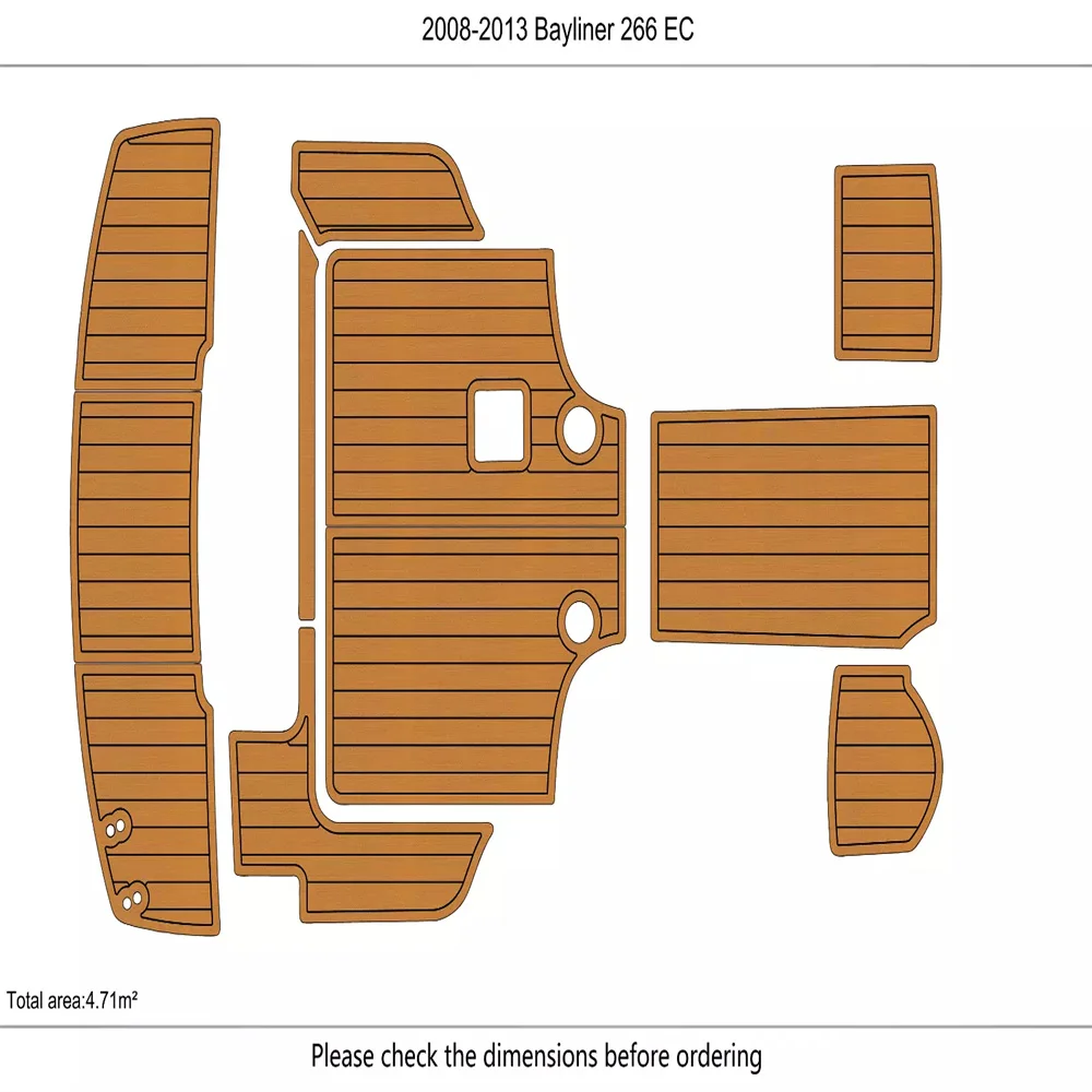 2008-2013 Bayliner 266 EC Cockpit Swim platform 1/4" 6mm EVA foam floor SeaDek MarineMat Gatorstep Style Self Adhesive
2008-2013 Bayliner 266 EC Cockpit Swim platform 1/4" 6mm EVA foam floor SeaDek MarineMat Gatorstep Style Self Adhesive