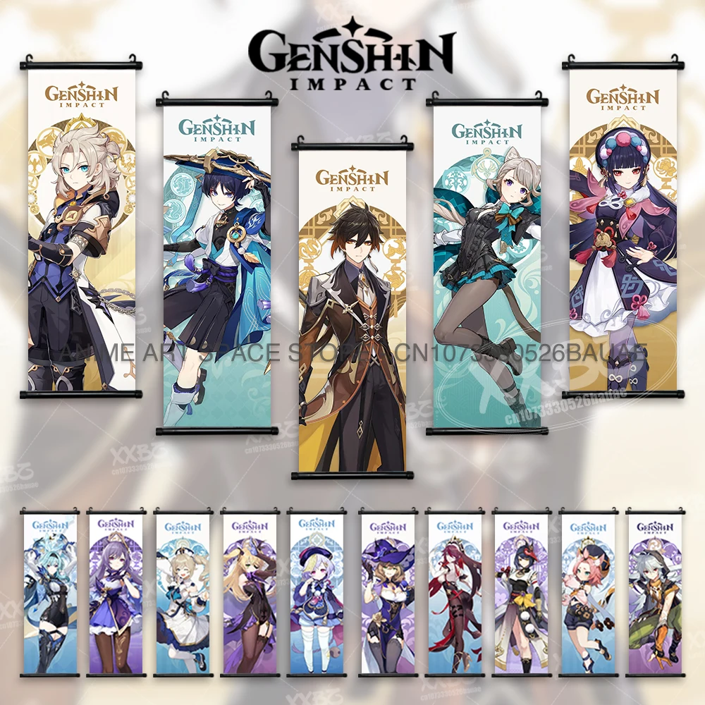 Genshin Impact Hanging Paintings Kawaii Klee Game Decorative Posters Kujo Sara Scrolls Picture Mona Home Decor Lisa Wall Artwork
Genshin Impact Hanging Paintings Kawaii Klee Game Decorative Posters Kujo Sara Scrolls Picture Mona Home Decor Lisa Wall Artwork