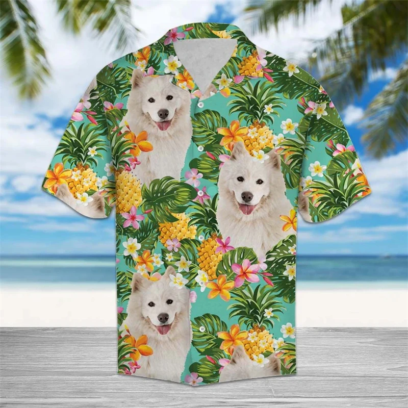 Tropical Pineapple Dog Pattern Hawaiian Shirts Summer Fashion Short Sleeve 3D Printed Blouse Loose Breathable Lapel Unisex Shirt
Tropical Pineapple Dog Pattern Hawaiian Shirts Summer Fashion Short Sleeve 3D Printed Blouse Loose Breathable Lapel Unisex Shirt