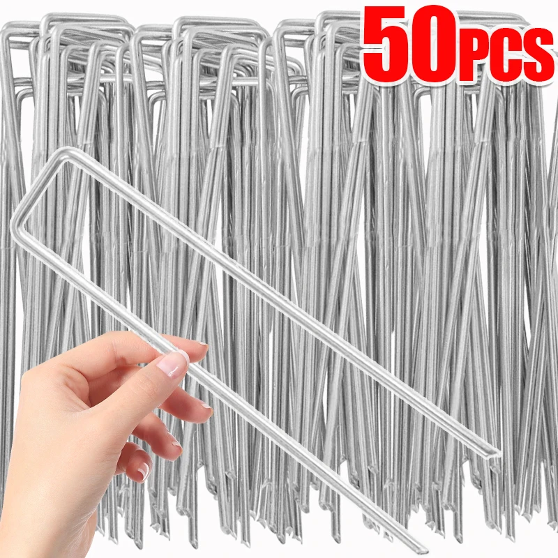 50/10x U-type Garden Stakes Reusable Galvanized Landscape Spike Heavy-duty Fence Tubing Staples Holding Lawn Barrier Ground Nail
50/10x U-type Garden Stakes Reusable Galvanized Landscape Spike Heavy-duty Fence Tubing Staples Holding Lawn Barrier Ground Nail