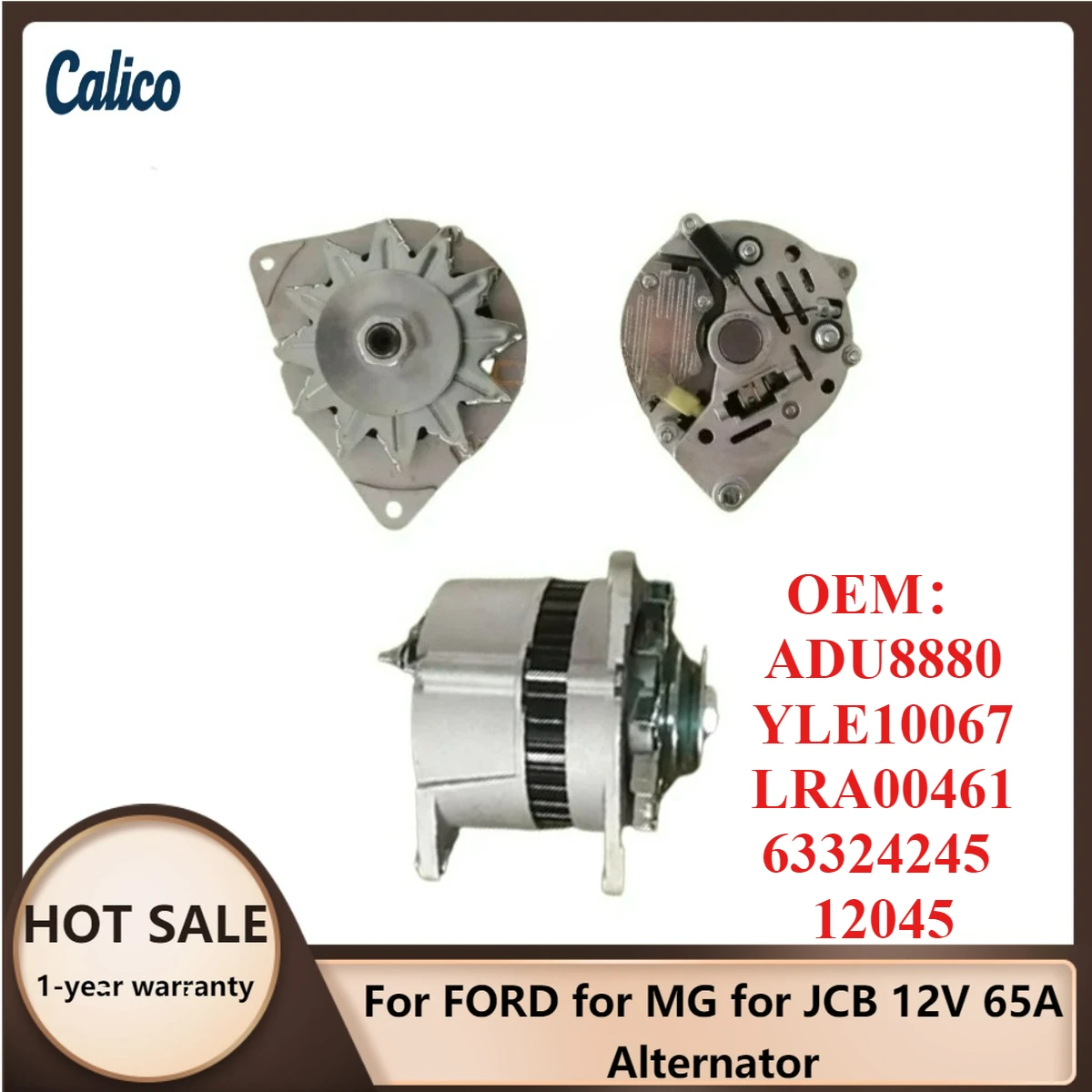 High Cost-effectiveness Suitable for FORD for MG for JCB 12V 65A Alternator ADU8880 YLE10067 LRA00461 63324245 12045
High Cost-effectiveness Suitable for FORD for MG for JCB 12V 65A Alternator ADU8880 YLE10067 LRA00461 63324245 12045