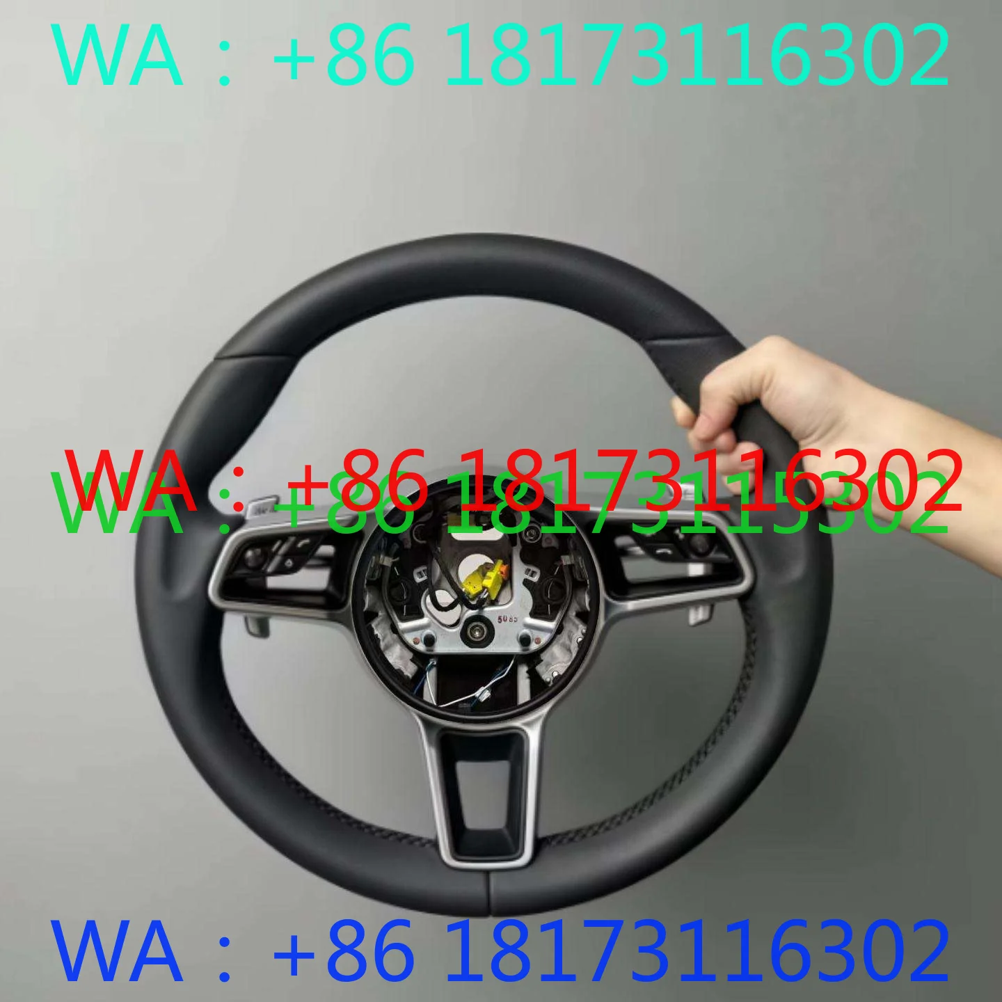 Factory Bestseller Black Nappa Leather Sports Steering Wheel for Panamera Cayenne Taycan 911
Factory Bestseller Black Nappa Leather Sports Steering Wheel for Panamera Cayenne Taycan 911