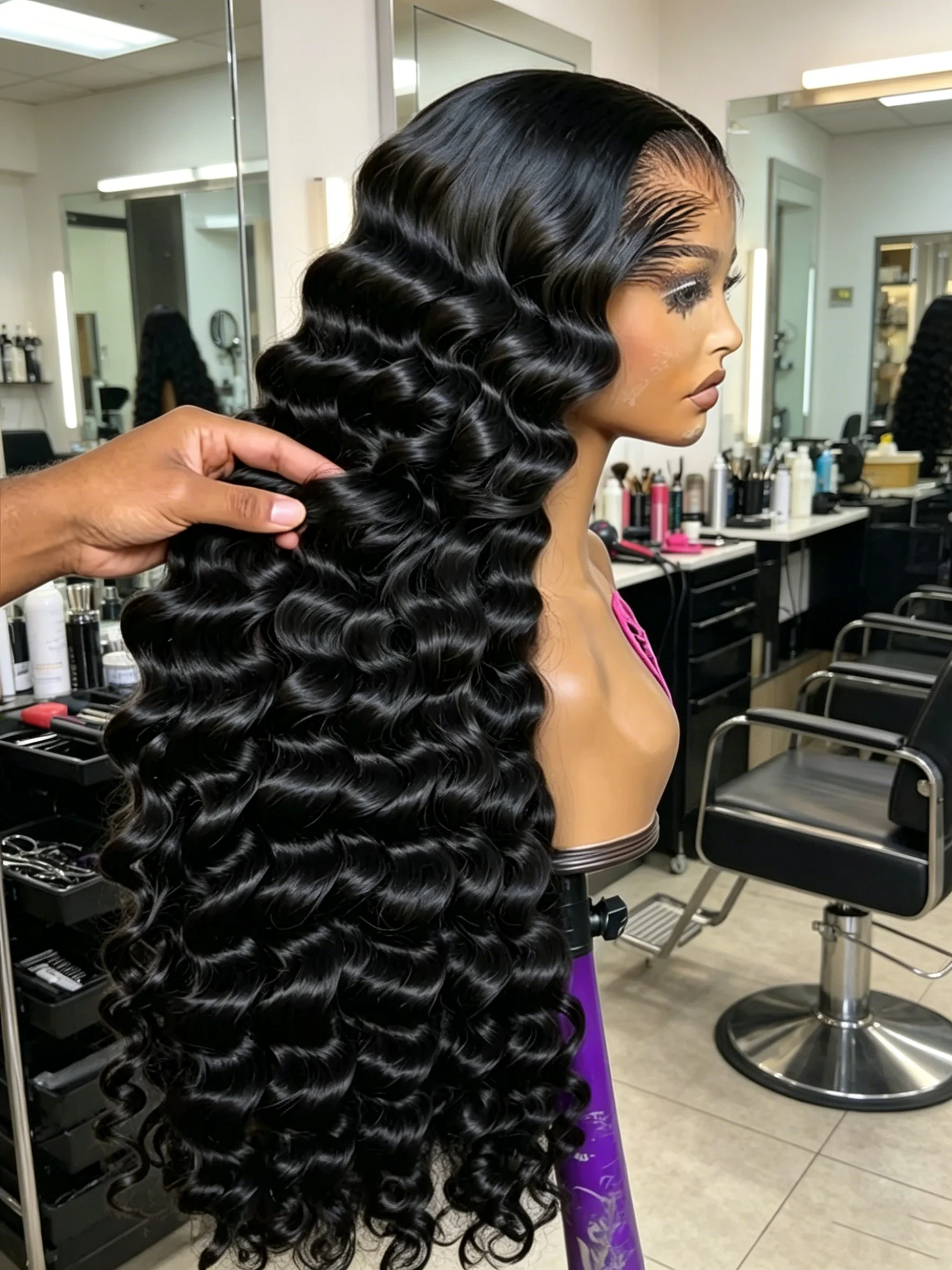 250% Loose Deep Wave 13x7 Lace Front Human Hair Wigs 30 40 Inch Brazilian Curly Water Wave HD Lace Frontal Wig For Women
250% Loose Deep Wave 13x7 Lace Front Human Hair Wigs 30 40 Inch Brazilian Curly Water Wave HD Lace Frontal Wig For Women