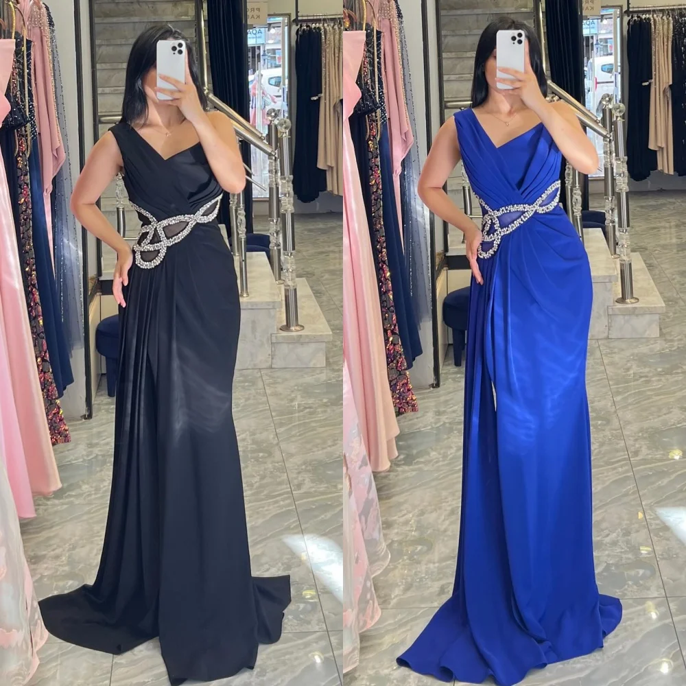 Customized Fashion Sizes Available Jersey Pleat Draped Rhinestone A-line One-shoulder Long Dresses Bespoke Occasion Dresses Sexy
Customized Fashion Sizes Available Jersey Pleat Draped Rhinestone A-line One-shoulder Long Dresses Bespoke Occasion Dresses Sexy