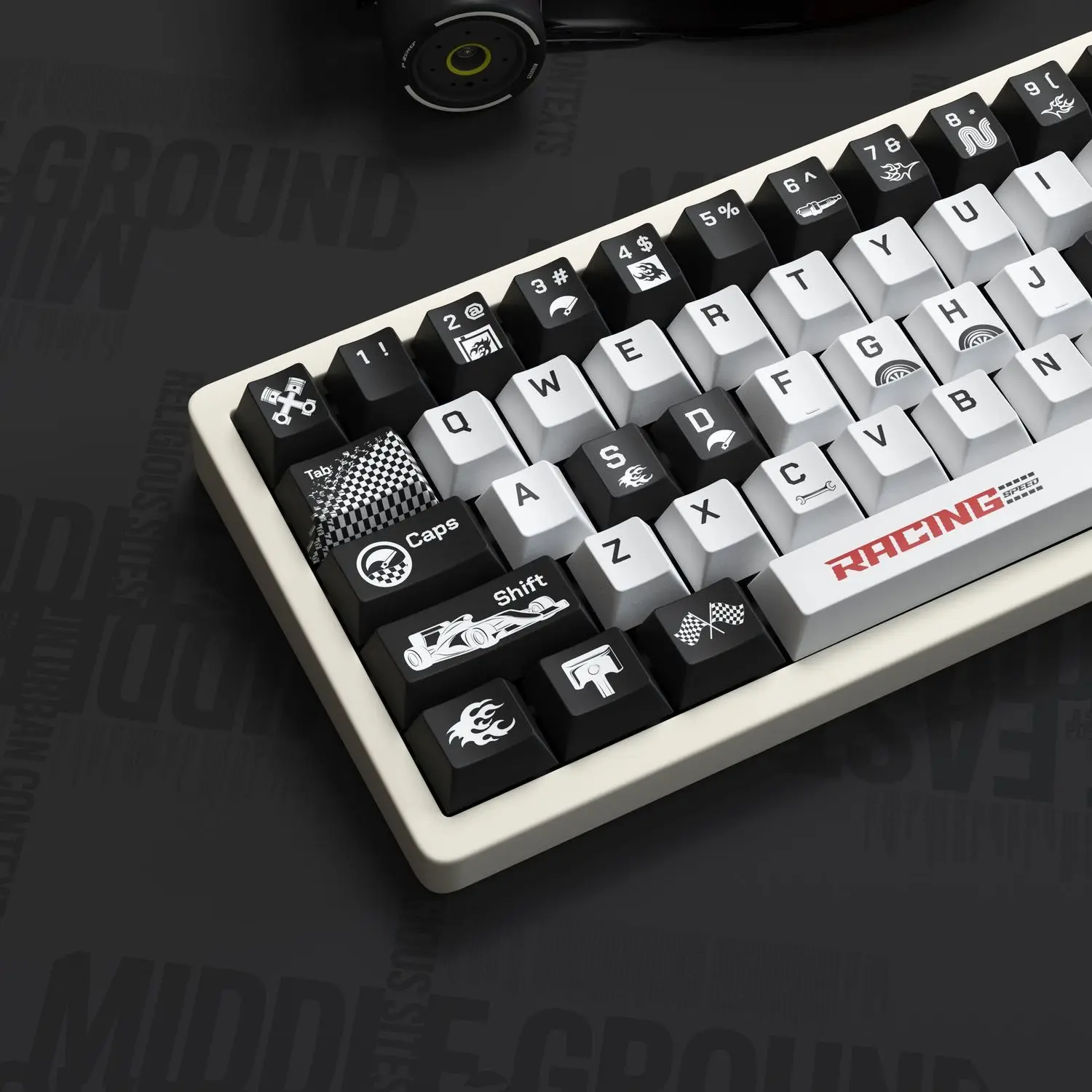 Original racing keycaps, original height PBT five-sided sublimation personalized creative mechanical keyboard keycaps
Original racing keycaps, original height PBT five-sided sublimation personalized creative mechanical keyboard keycaps