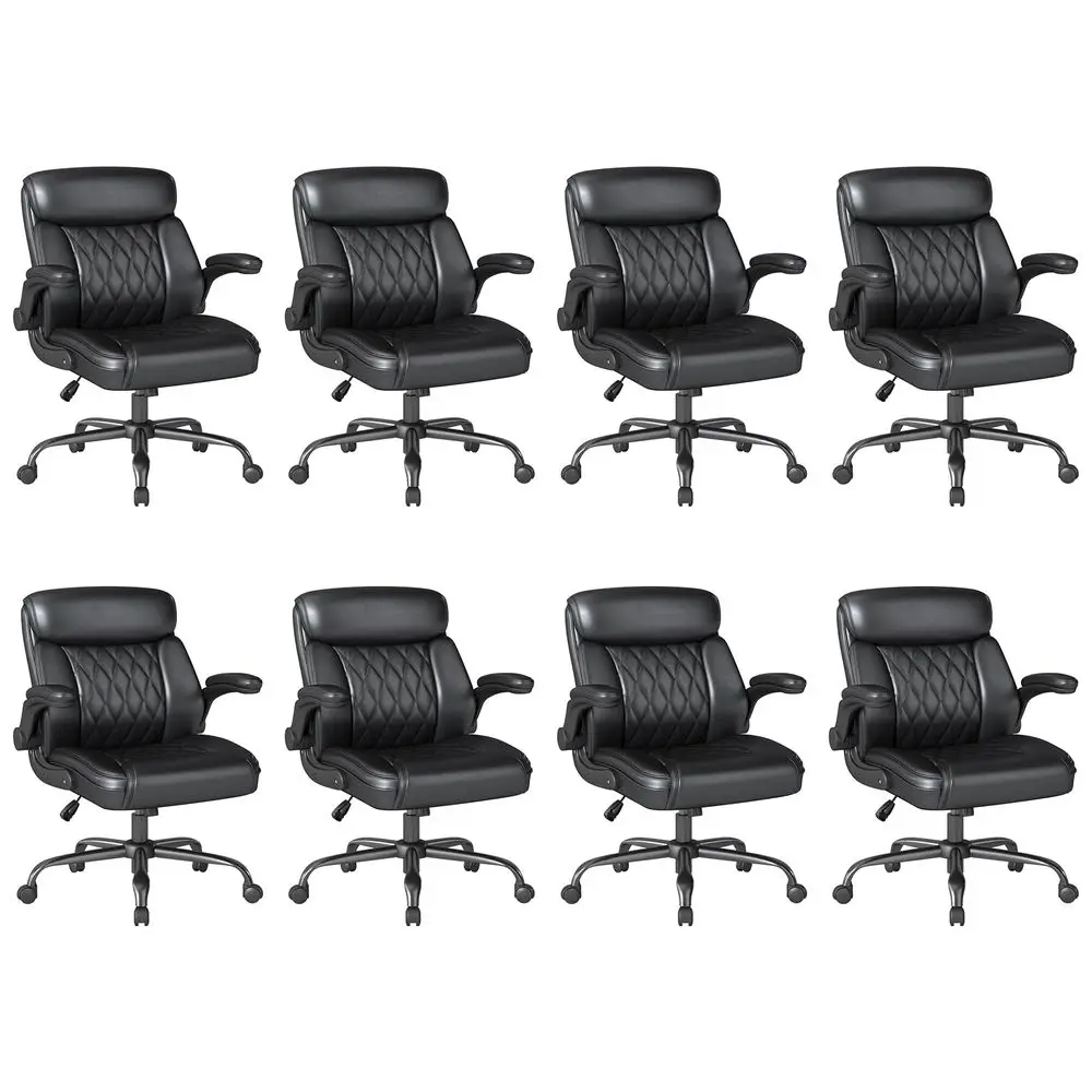 Leather Office Chair, Ergonomic MidBack Desk Chairs for Home Office with Flipup Armrests, Lumbar Support, Adjustable Height and
Leather Office Chair, Ergonomic MidBack Desk Chairs for Home Office with Flipup Armrests, Lumbar Support, Adjustable Height and