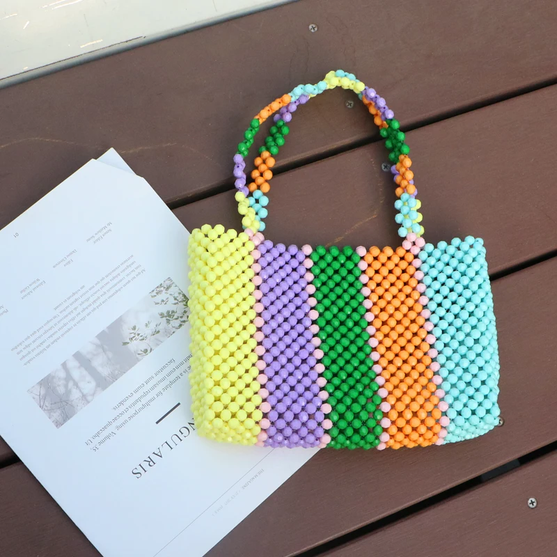 2023 Customized Hand Woven Beaded Bag Women's Fashion Trend Color Stripe Handbag Design Cute DIY New In Handbag Sac A Main Femme
2023 Customized Hand Woven Beaded Bag Women's Fashion Trend Color Stripe Handbag Design Cute DIY New In Handbag Sac A Main Femme