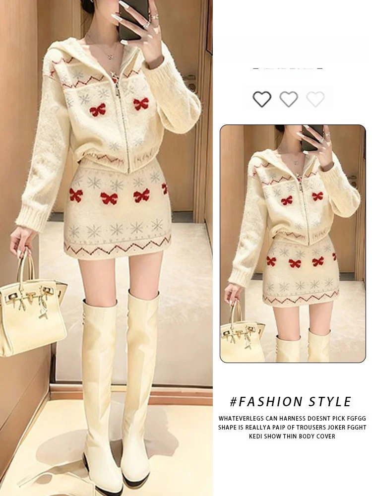 Стильный вязаный комплект из двух предметов: шапка и юбка с высокой талией для женщин, модный осенне-зимний вариант, дышащий, средней толщины, на молнии.
Стильный вязаный комплект из двух предметов: шапка и юбка с высокой талией для женщин, модный осенне-зимний вариант, дышащий, средней толщины, на молнии.