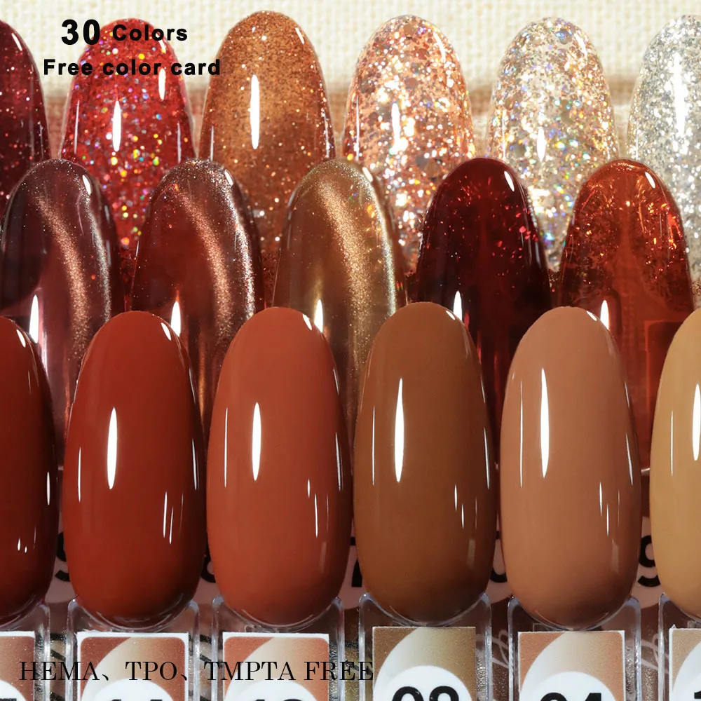 Fall Winter Brown Gel Nail Polish Set With Color Card Cat Eye Nail Polish Kit UV LED Gel Varnish Nails Art All For Manicure 15ml
Fall Winter Brown Gel Nail Polish Set With Color Card Cat Eye Nail Polish Kit UV LED Gel Varnish Nails Art All For Manicure 15ml