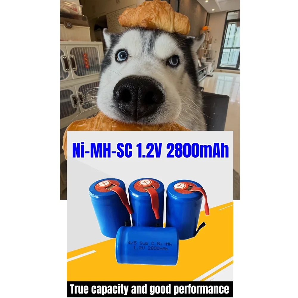 1.2V 2800mAh New 4/5 SC Sub C Battery High-Discharge Rechargeable Ni-MH Batteries With Welding Tabs
1.2V 2800mAh New 4/5 SC Sub C Battery High-Discharge Rechargeable Ni-MH Batteries With Welding Tabs