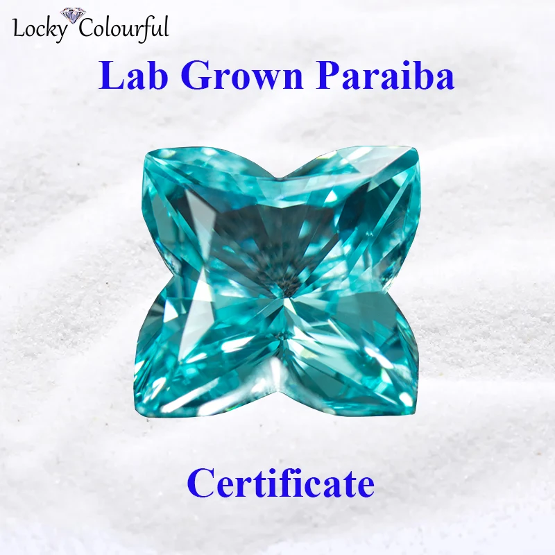 Lab Grown Paraiba VVS1 Four Corner Plum Blossom for Charms Beads Diy Jewelry Making Pendant Materials Selectable AGL Certificate
Lab Grown Paraiba VVS1 Four Corner Plum Blossom for Charms Beads Diy Jewelry Making Pendant Materials Selectable AGL Certificate