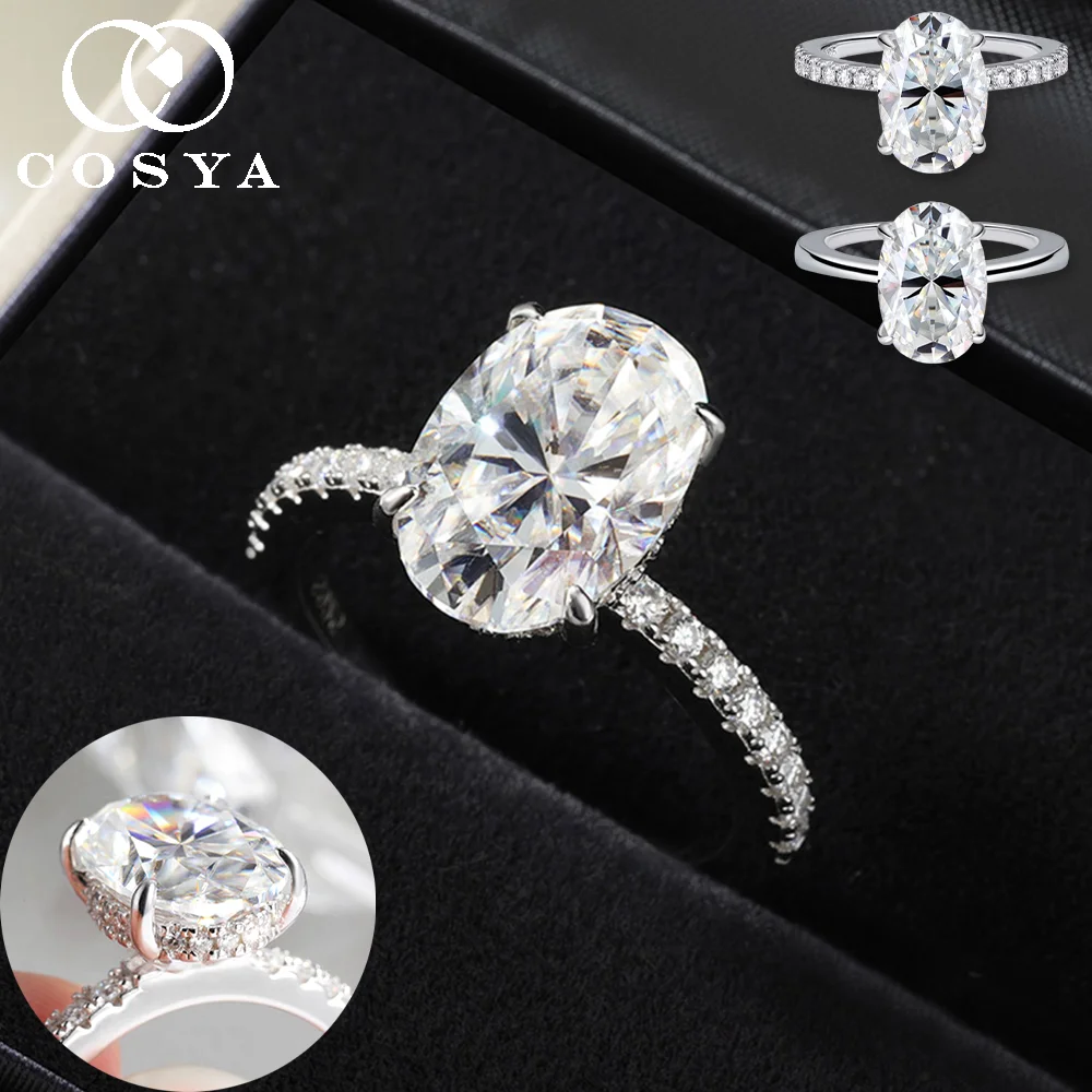 COSYA 4.5CT Certified Oval Cut Moissanite Diamond Ring For Women 100% 925 Silver Hidden Halo Wedding Band Engagemet Fine Jewelry
COSYA 4.5CT Certified Oval Cut Moissanite Diamond Ring For Women 100% 925 Silver Hidden Halo Wedding Band Engagemet Fine Jewelry
