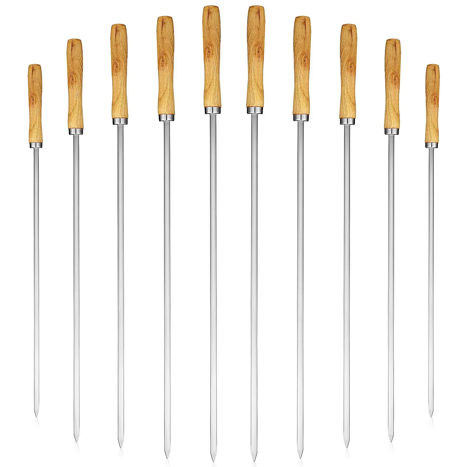 10pcs Stainless Barbecue Skewers 42cm Flat Kebab Sticks Grilling Tools Protective Covers Flat Skewers Storage Bag
10pcs Stainless Barbecue Skewers 42cm Flat Kebab Sticks Grilling Tools Protective Covers Flat Skewers Storage Bag