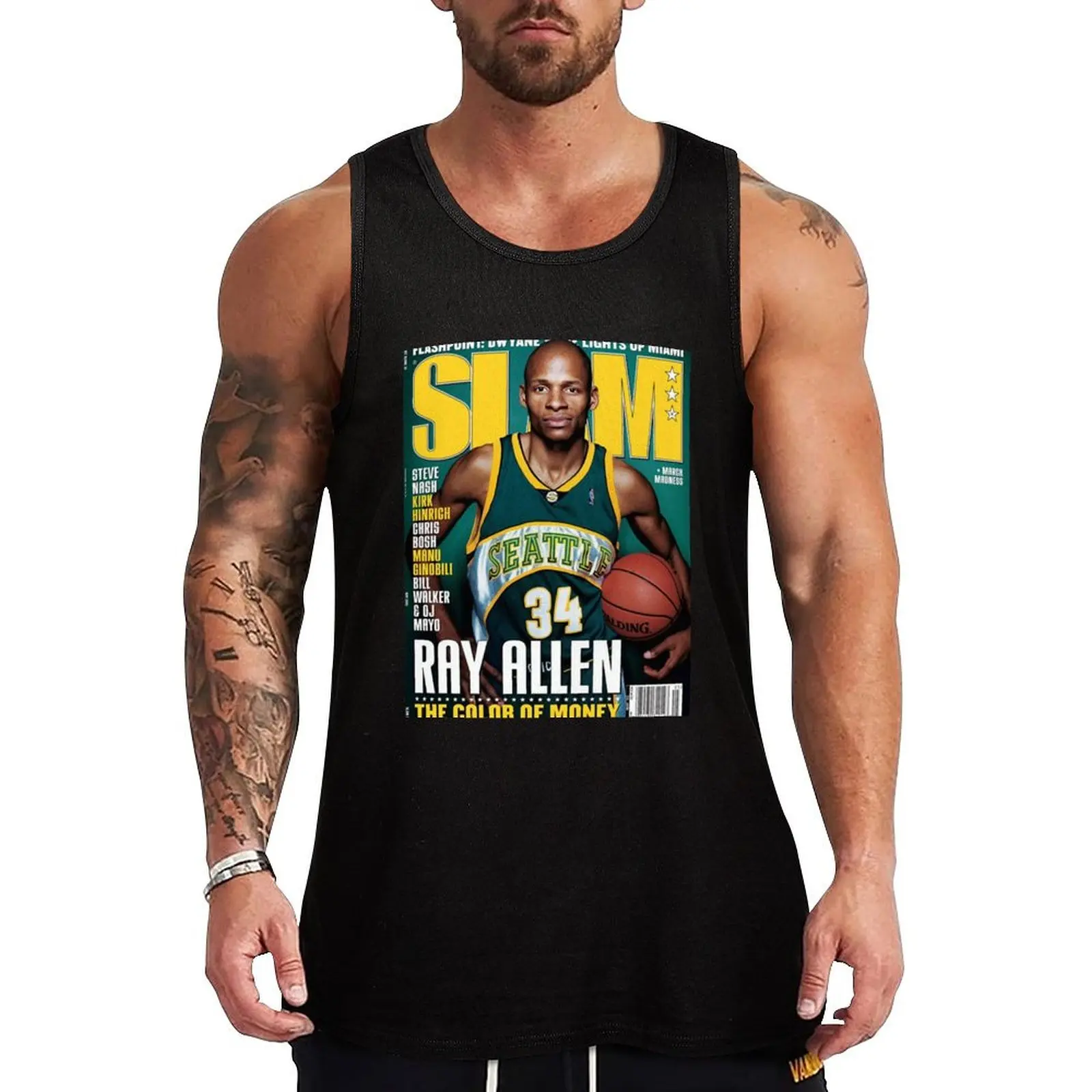 Ray Allen Slam Tank Top Beach Casual Tank Top Sleeveless Loose Fit Vacation
Ray Allen Slam Tank Top Beach Casual Tank Top Sleeveless Loose Fit Vacation