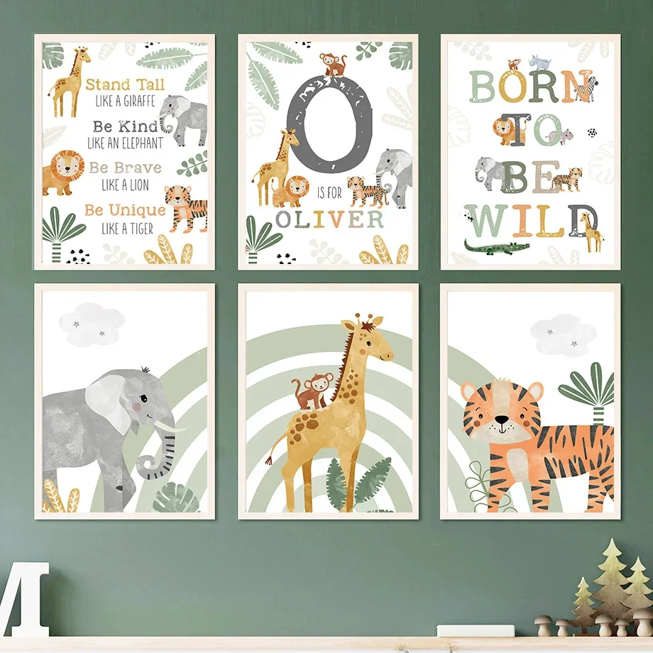 Elephant Giraffe Tiger Rainbow Nursery Animals Art Canvas Painting Nordic Posters And Prints Wall Pictures Baby Kids Room Decor
Elephant Giraffe Tiger Rainbow Nursery Animals Art Canvas Painting Nordic Posters And Prints Wall Pictures Baby Kids Room Decor