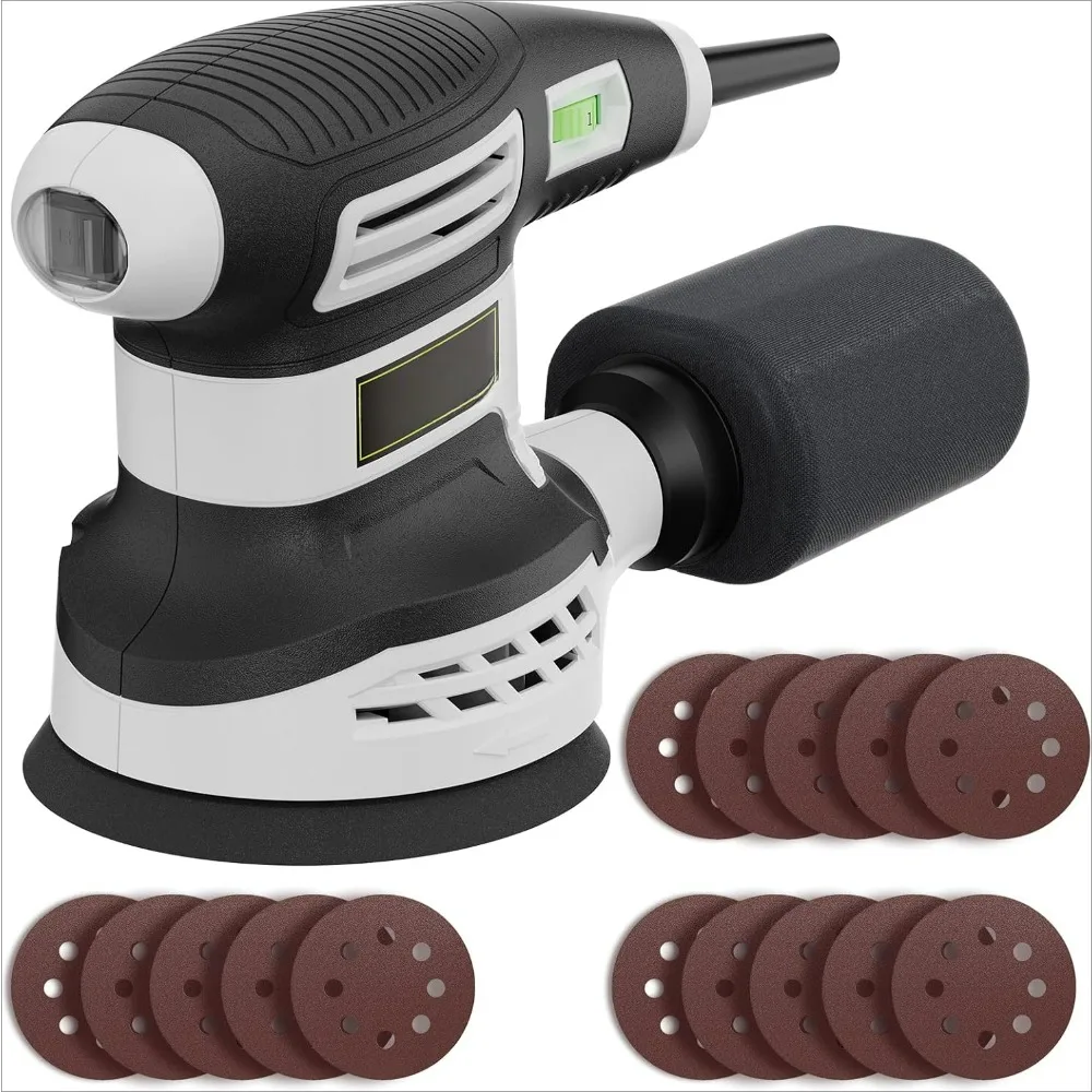 Track sander 3.0AMP (360W), 14000rpm random track grinding machine, 6 gear drive, 5 inch electric hand grinding machine kit
Track sander 3.0AMP (360W), 14000rpm random track grinding machine, 6 gear drive, 5 inch electric hand grinding machine kit
