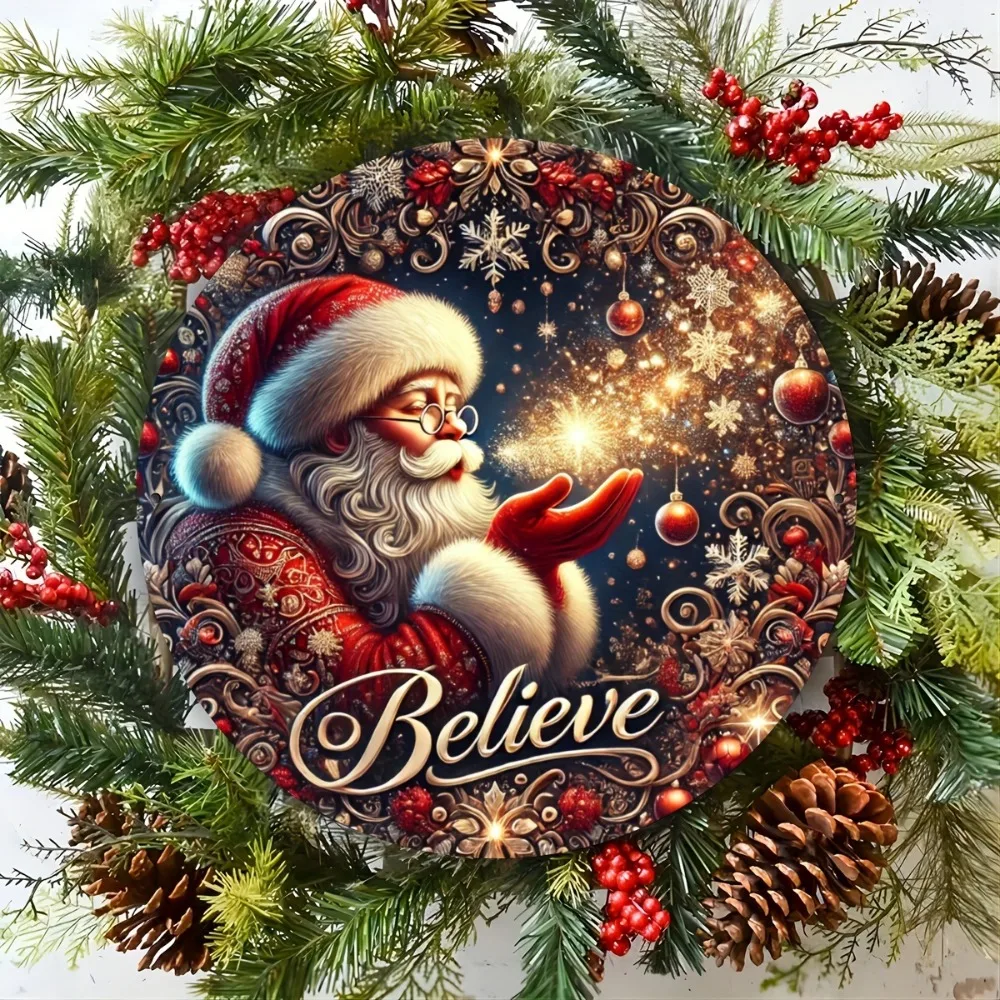 Круглая вывеска Santa Believe, праздничный настенный художественный декор, украшение для дома и ресторана, орнамент для бара и гаража, художественный ремесленный материал
Круглая вывеска Santa Believe, праздничный настенный художественный декор, украшение для дома и ресторана, орнамент для бара и гаража, художественный ремесленный материал