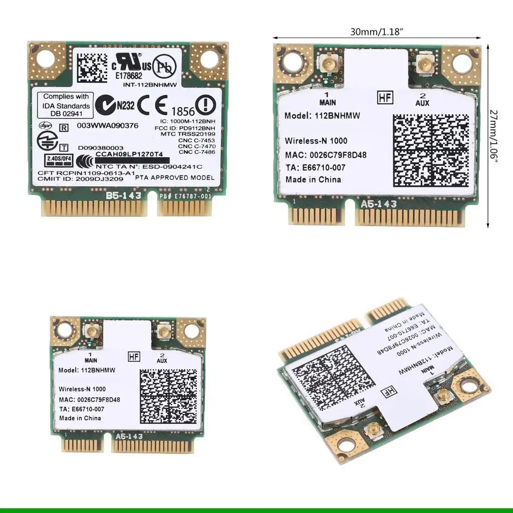 U55C For Centrino Wireless-N 1000 Wifi Link1000 112BNHMW 300Mbps Pci-e Wireless Card
U55C For Centrino Wireless-N 1000 Wifi Link1000 112BNHMW 300Mbps Pci-e Wireless Card
