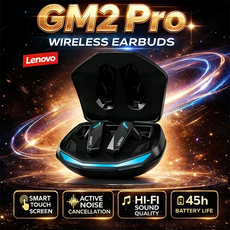 100% Оригинальные беспроводные наушники Lenovo GM2 Pro Bluetooth V5.3 TWS, стерео, для спорта, игр и музыки, с низкой задержкой, новинка 2026 года
100% Оригинальные беспроводные наушники Lenovo GM2 Pro Bluetooth V5.3 TWS, стерео, для спорта, игр и музыки, с низкой задержкой, новинка 2026 года