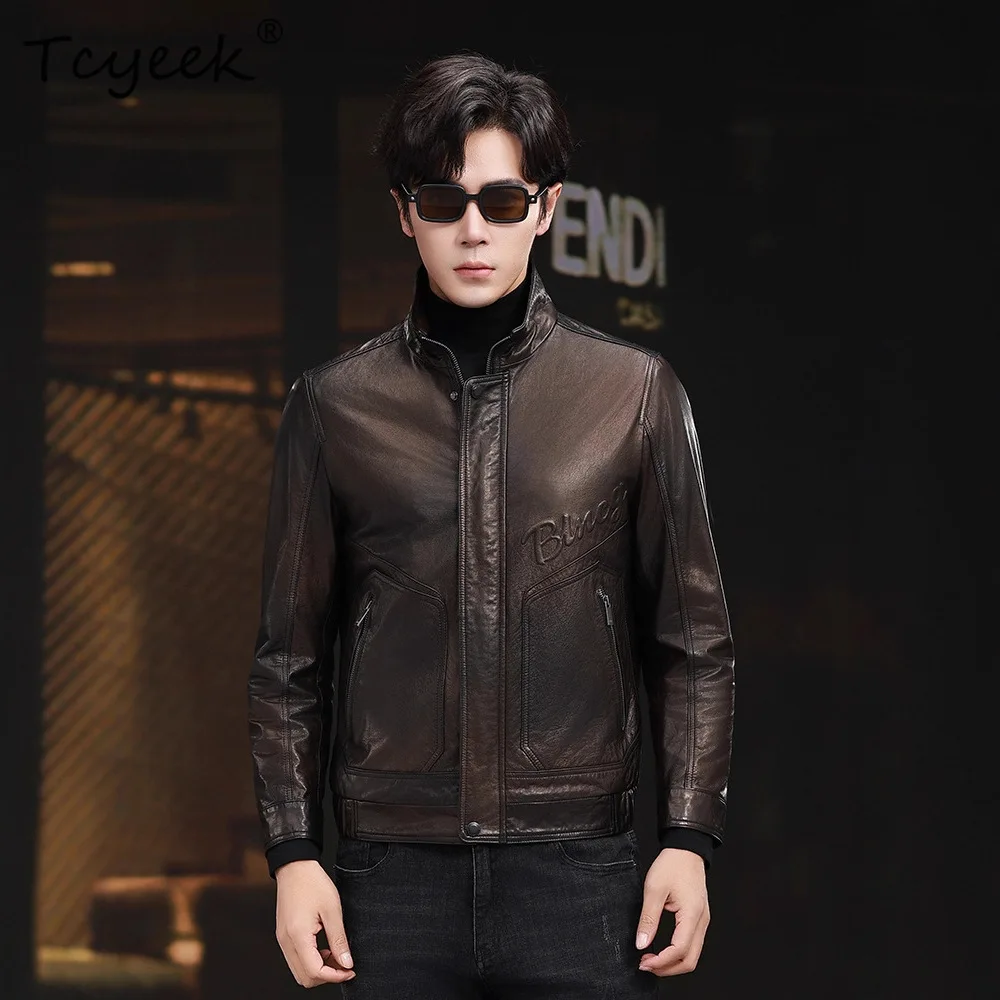 Tcyeek Верхний слой из воловьей кожи Куртка из натуральной кожи Мужская масляная восковая осенняя одежда Мужские пальто Новая верхняя одежда Модная Jaqueta De Couro
Tcyeek Верхний слой из воловьей кожи Куртка из натуральной кожи Мужская масляная восковая осенняя одежда Мужские пальто Новая верхняя одежда Модная Jaqueta De Couro