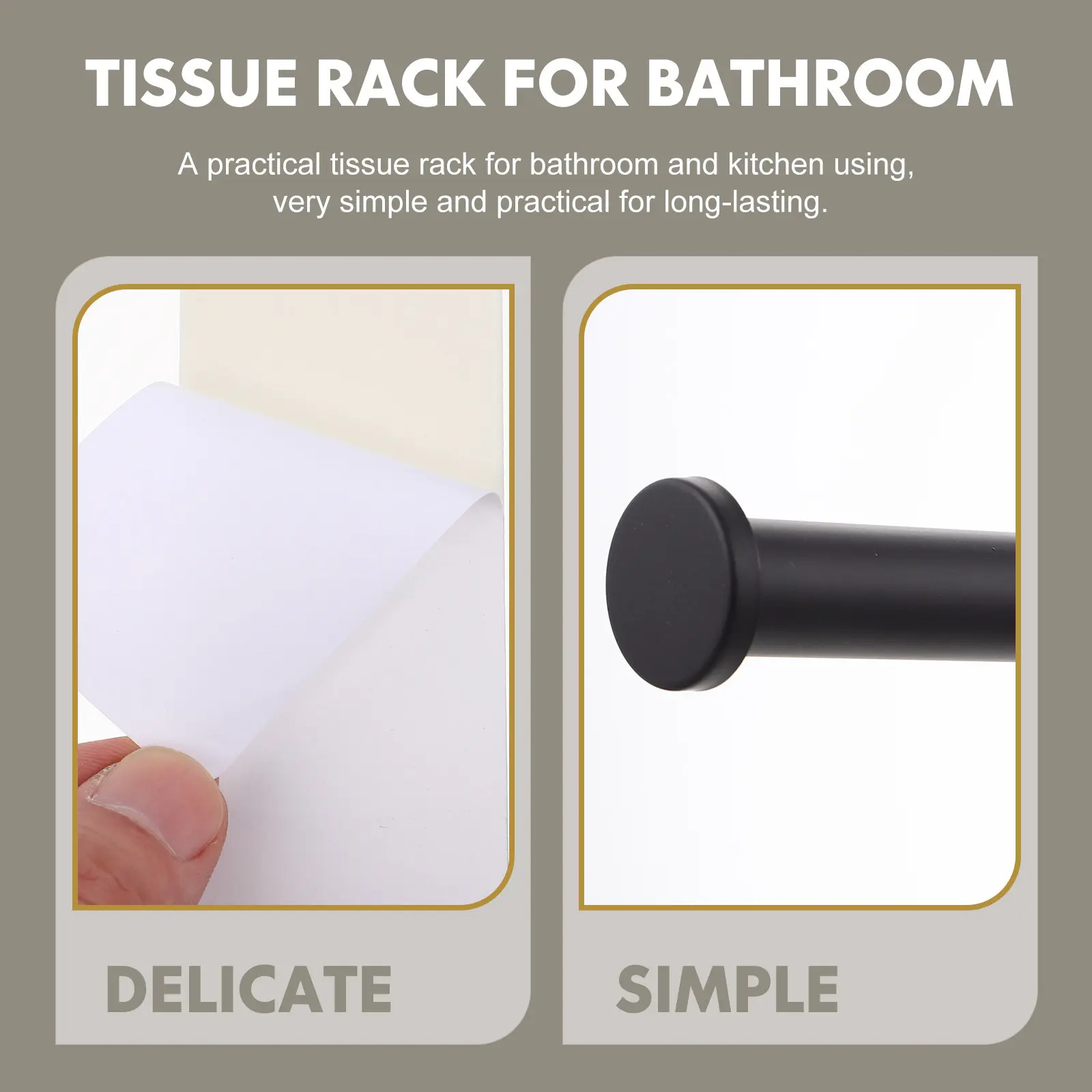 1Set Kitchen Storage Rack Punching-Free Paper Roll Holder Wall-Mounted Bathroom Towel Rack Multi-Function Sundries Organizer
1Set Kitchen Storage Rack Punching-Free Paper Roll Holder Wall-Mounted Bathroom Towel Rack Multi-Function Sundries Organizer