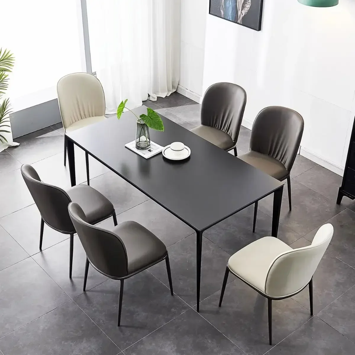Home Special offer Nordic Italian Minimalist Home Dining Table and Chairs Light Luxury Designer High-end Dining Table and Chairs 
Home Special offer Nordic Italian Minimalist Home Dining Table and Chairs Light Luxury Designer High-end Dining Table and Chairs