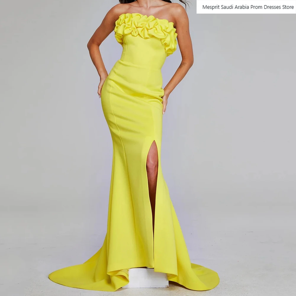 Mermaid Women's Evening Dresses Floor-length Strapless Sleeveless Prom Gown Fashion Ruched Side-split Backless Customized Gowns
Mermaid Women's Evening Dresses Floor-length Strapless Sleeveless Prom Gown Fashion Ruched Side-split Backless Customized Gowns