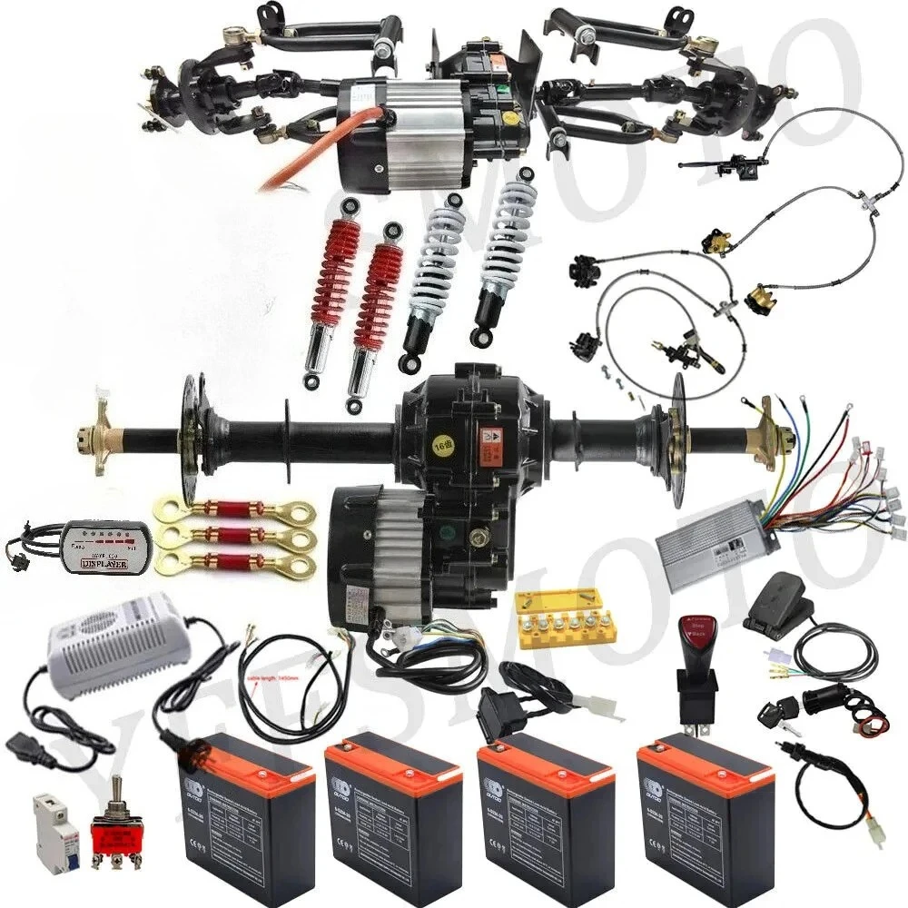 Front+Rear Drive Axle Kit 48V 1000W Differential Motor Pedal Swingarm for Go Kart Mini Dirt ATV Quad Pocket Bike Minimoto
Front+Rear Drive Axle Kit 48V 1000W Differential Motor Pedal Swingarm for Go Kart Mini Dirt ATV Quad Pocket Bike Minimoto