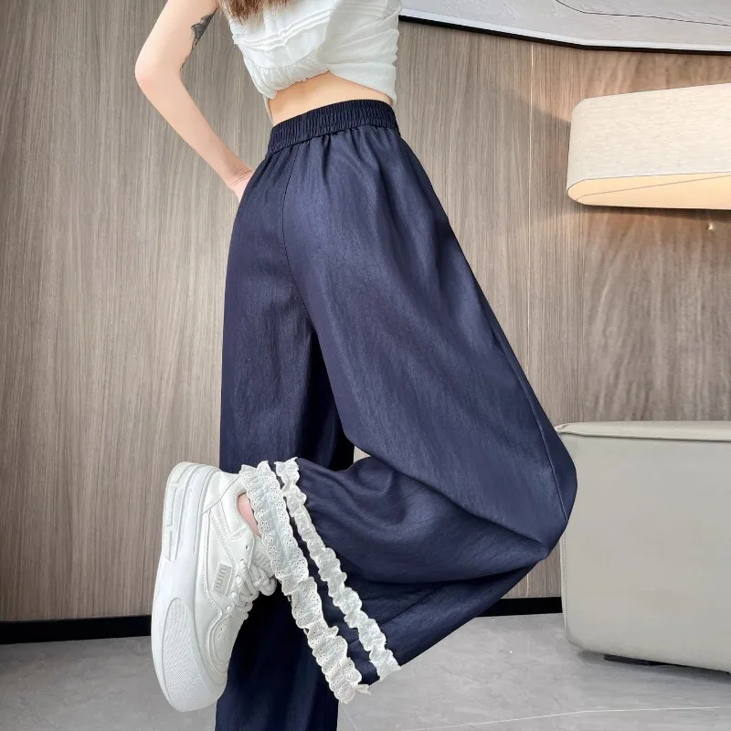 2026 New Style Women's Wide-leg Pants Summer Thin Loose Petite Double-layer Lace Patchwork Slimming Versatile
2026 New Style Women's Wide-leg Pants Summer Thin Loose Petite Double-layer Lace Patchwork Slimming Versatile