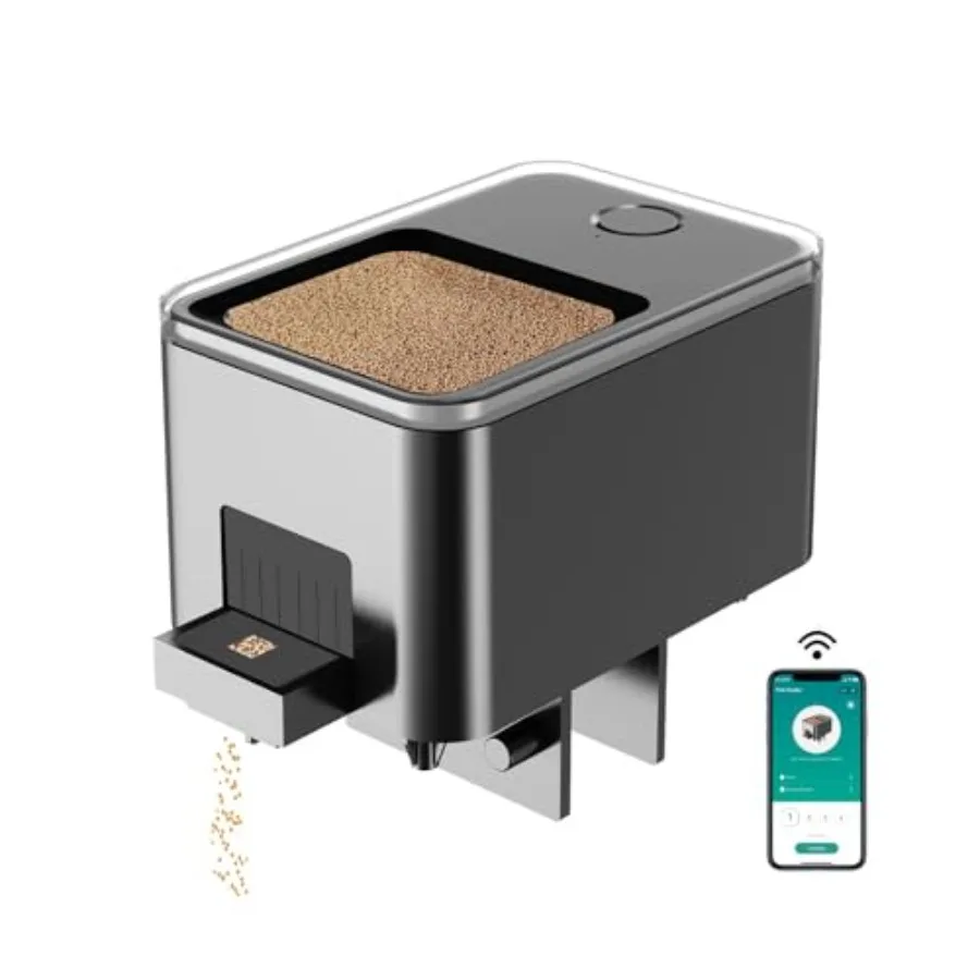 WiFi Automatic Fish Feeder for Aquarium, Food Dispenser for Fish Tank with App Control, USB Powered, Suitable for Small Tank Pe
WiFi Automatic Fish Feeder for Aquarium, Food Dispenser for Fish Tank with App Control, USB Powered, Suitable for Small Tank Pe
