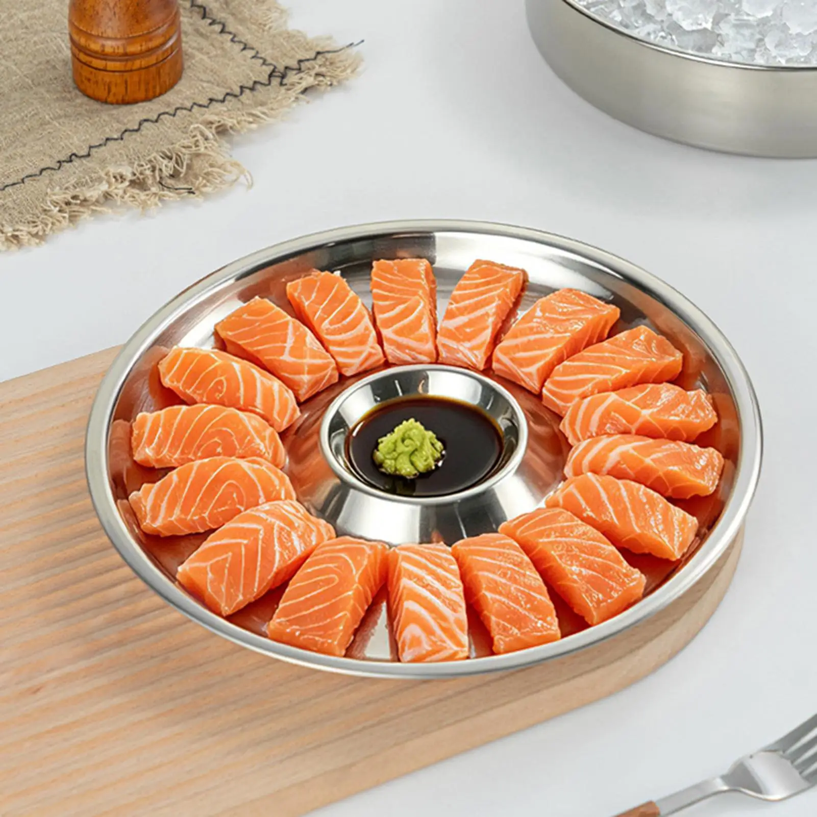 Chilled Serving Tray For Parties Portable Cooling Stainless Steel Chiller Plate Refrigerated Plate With Ice Tray For Home House
Chilled Serving Tray For Parties Portable Cooling Stainless Steel Chiller Plate Refrigerated Plate With Ice Tray For Home House