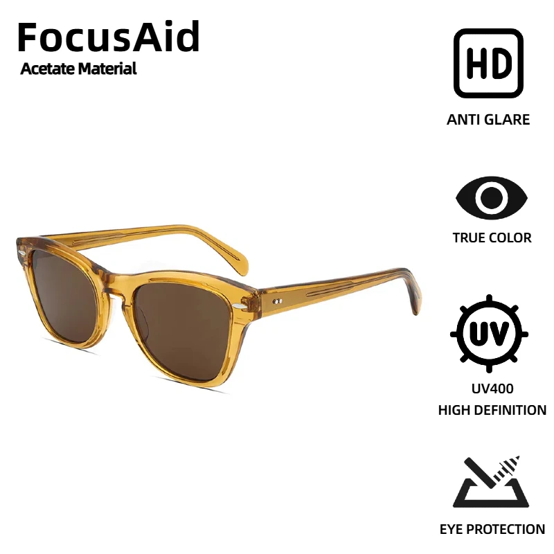 FocusAid Women's Fashion Retro Rivet Design Sunglasses Men's Trendy Classic Square Acetate Sunglasses UV400 Colored Nylon Lenses 
FocusAid Women's Fashion Retro Rivet Design Sunglasses Men's Trendy Classic Square Acetate Sunglasses UV400 Colored Nylon Lenses