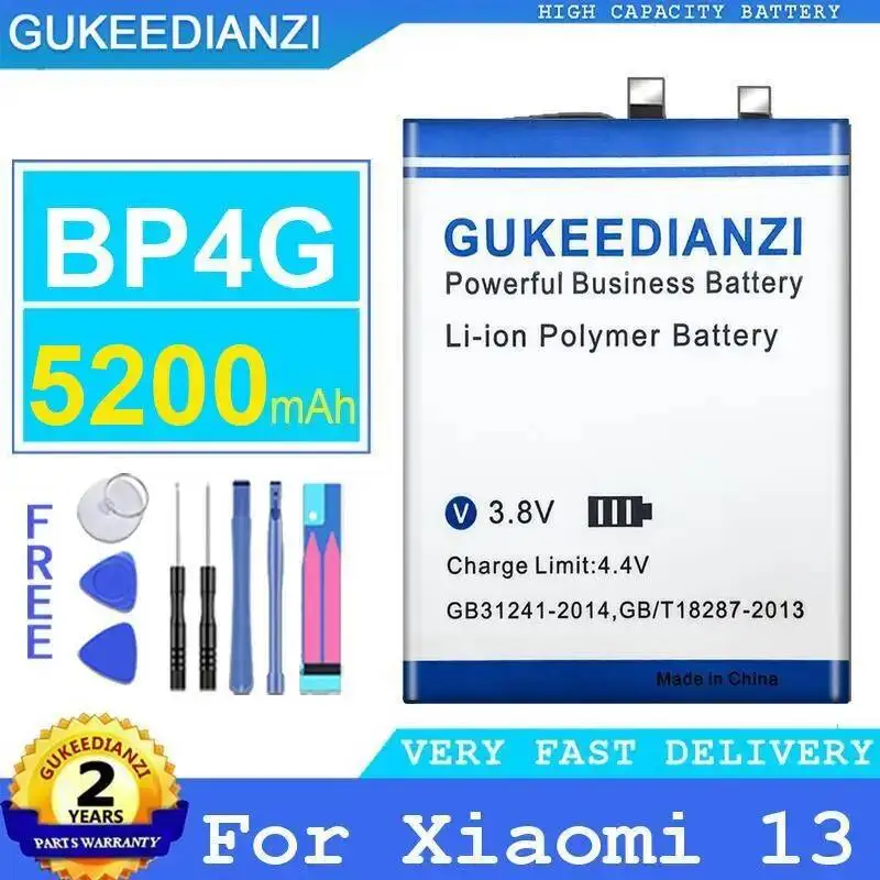5200mAh BP4G Mobile Phone Battery High-Capacity For Xiaomi 13
5200mAh BP4G Mobile Phone Battery High-Capacity For Xiaomi 13