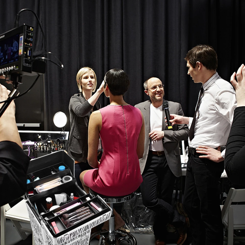 Алюминиевый косметический чехол для макияжа 3 в 1, коробка для татуировки, белый принт зебры 
Алюминиевый косметический чехол для макияжа 3 в 1, коробка для татуировки, белый принт зебры