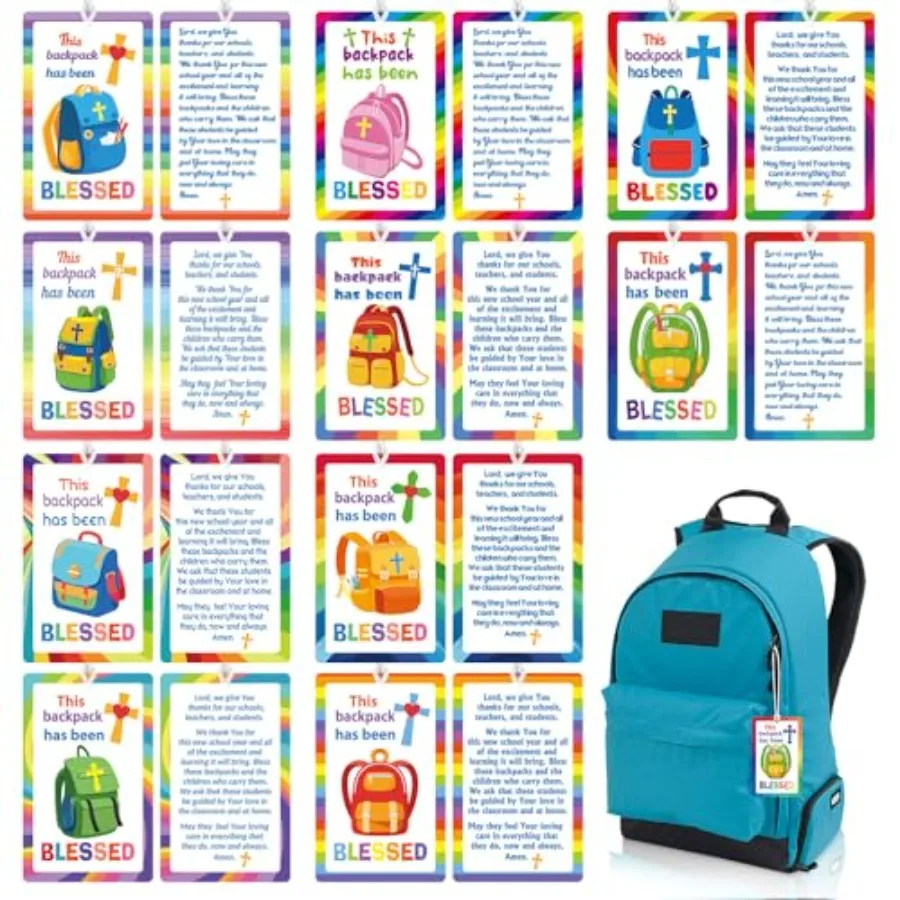 50 Pcs Religious Backpack Blessing Tags Back to School Bag Prayer Tags This Backpack Has Been Blessed Cards for First Day of Sc
50 Pcs Religious Backpack Blessing Tags Back to School Bag Prayer Tags This Backpack Has Been Blessed Cards for First Day of Sc