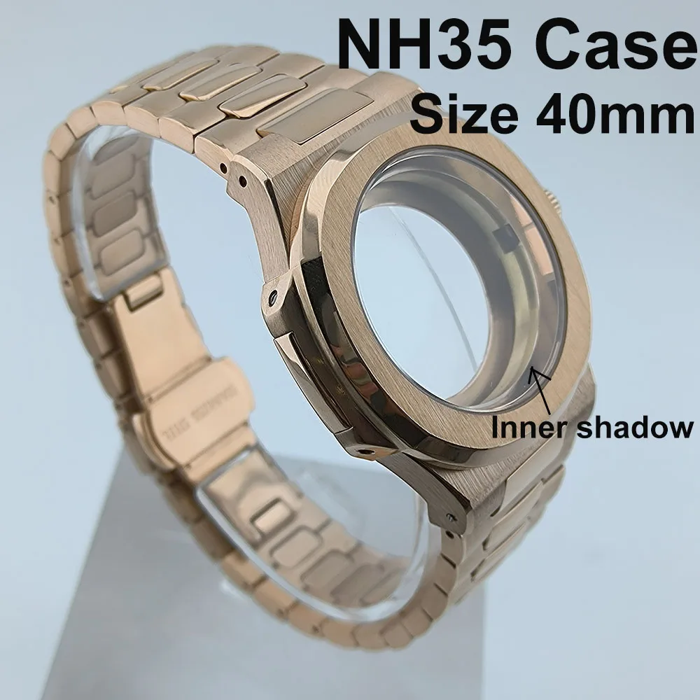 Rose Gold 40mm Watch Case Parts WatchBand For Nau Modified Fit NH35 NH38 Movement Sapphire Crystal Glass
Rose Gold 40mm Watch Case Parts WatchBand For Nau Modified Fit NH35 NH38 Movement Sapphire Crystal Glass