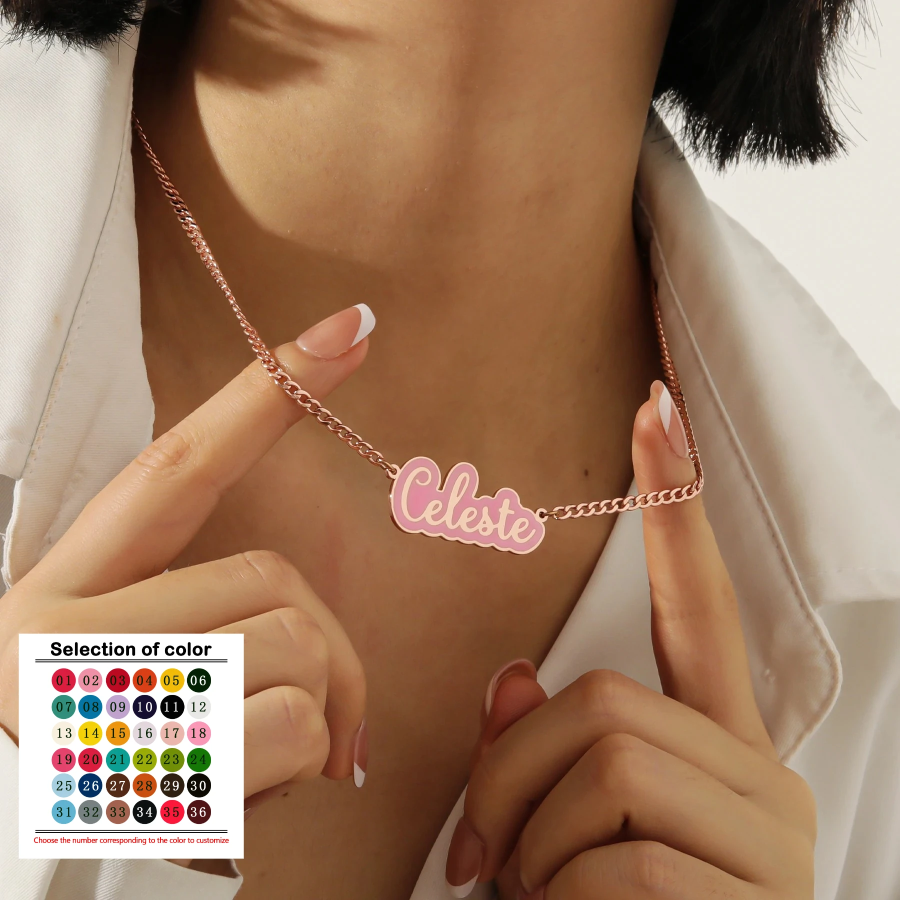Custom Colorful Name Necklace Dopamine Name Necklace Enamel Custom Necklace Barbie Name Jewelry Women Gift For Bride Wedding
Custom Colorful Name Necklace Dopamine Name Necklace Enamel Custom Necklace Barbie Name Jewelry Women Gift For Bride Wedding