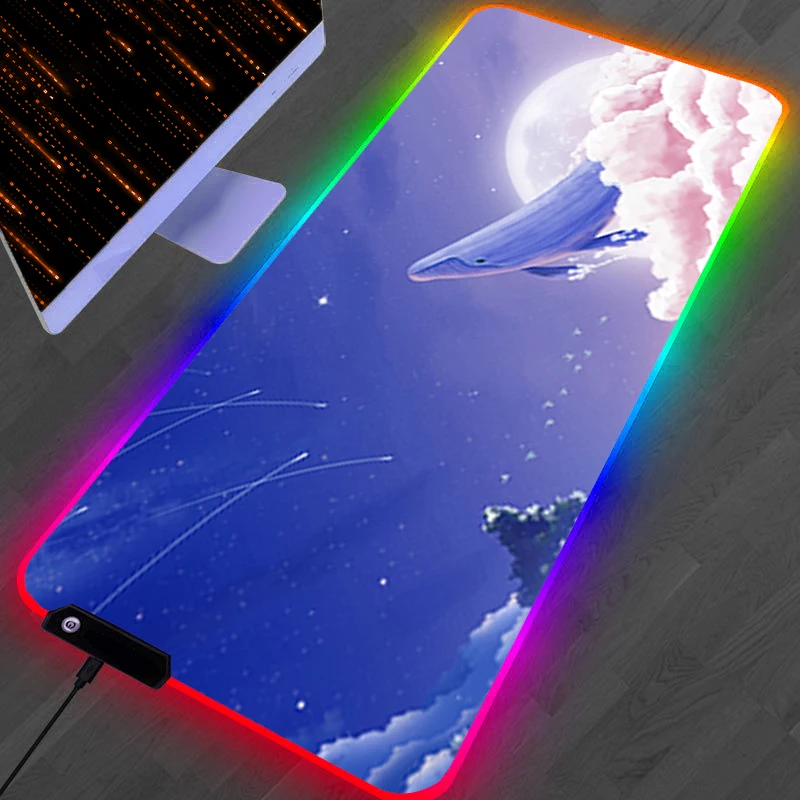 RGB LED Mouse Pad Laptop Rubber Extended Pad Desk Mouse Mat Computer Gamer HD Mousepad PC Accessories Cloud Whale Keyboard Pad
RGB LED Mouse Pad Laptop Rubber Extended Pad Desk Mouse Mat Computer Gamer HD Mousepad PC Accessories Cloud Whale Keyboard Pad