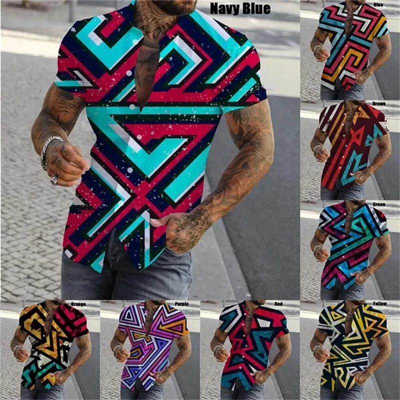New Fashion 3D Striped Shirt Shirts Men Summer Fashion Short Sleeve Slim-Fit Button Up Casual Hombre Ropa Shirts Tops Apparel
New Fashion 3D Striped Shirt Shirts Men Summer Fashion Short Sleeve Slim-Fit Button Up Casual Hombre Ropa Shirts Tops Apparel