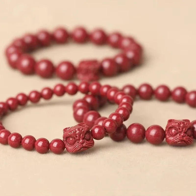 Natural Cinnabar Bracelet Lion carving Bracelet for Men and Women High Content of Imperial Purple Red Cinnabar Bracelets Beads
Natural Cinnabar Bracelet Lion carving Bracelet for Men and Women High Content of Imperial Purple Red Cinnabar Bracelets Beads