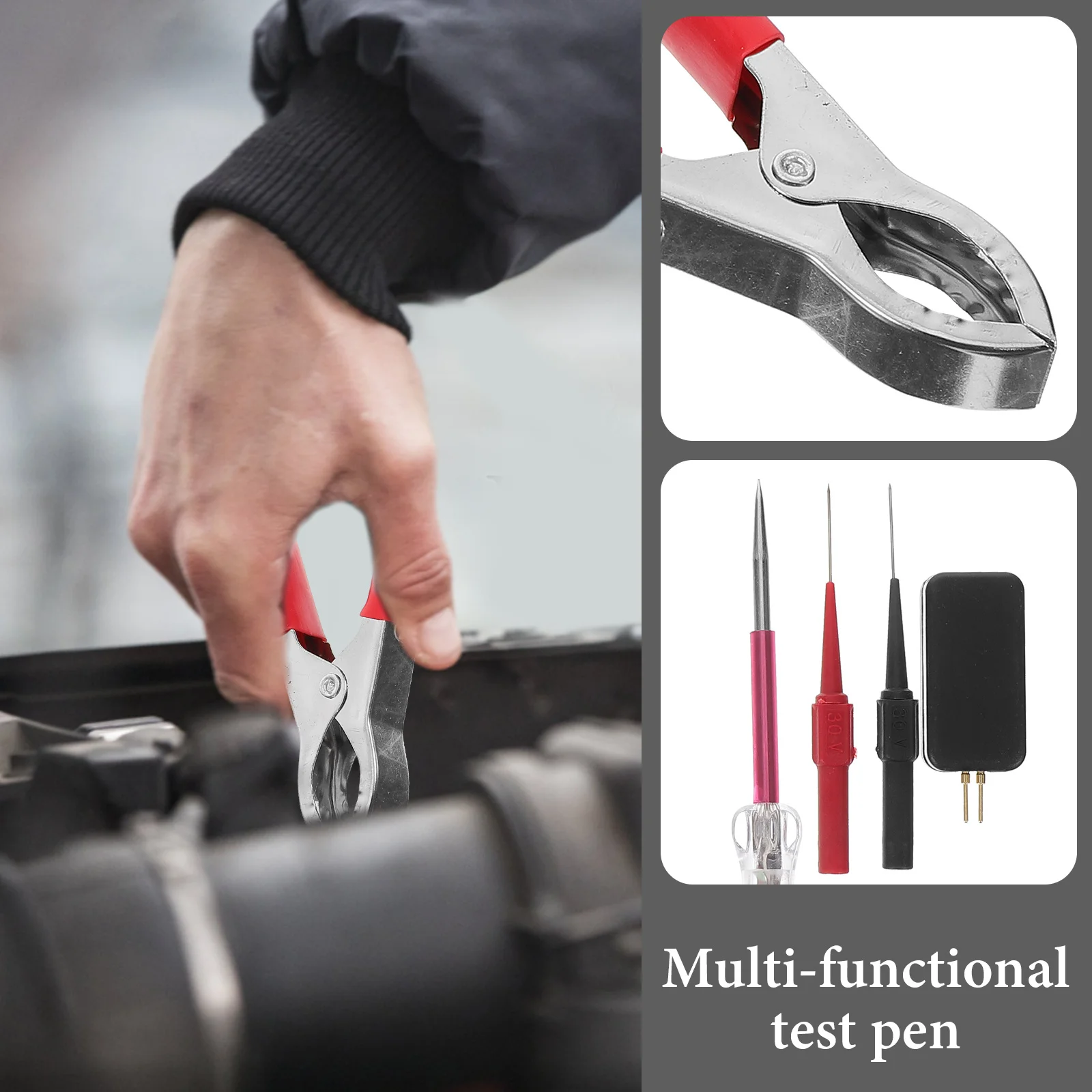 1Set Car Test Pen Tool Kit Professional LED Circuit Tester for Automotive Repair and Diagnostic Use Multi-Functional Voltage
1Set Car Test Pen Tool Kit Professional LED Circuit Tester for Automotive Repair and Diagnostic Use Multi-Functional Voltage