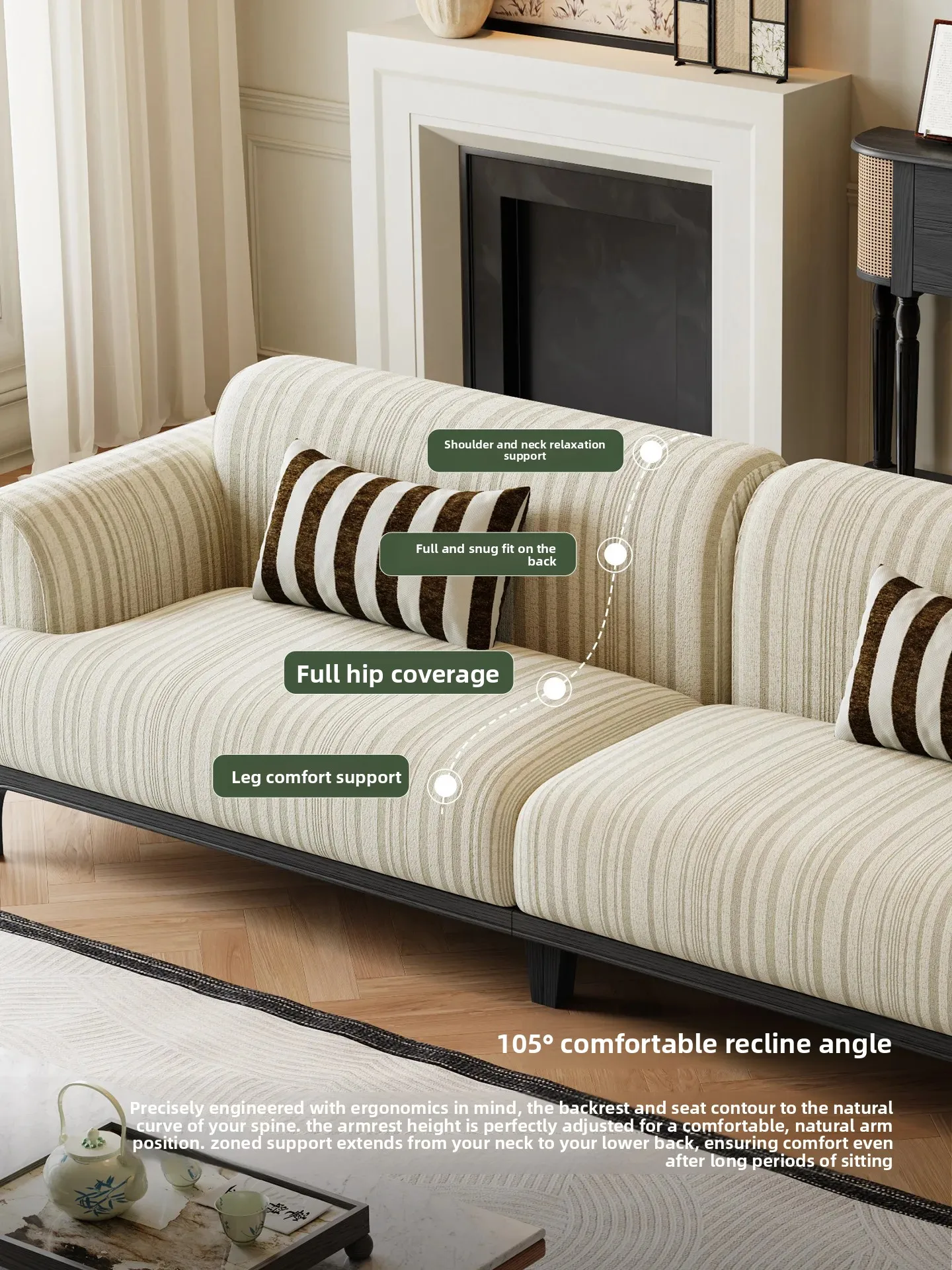 b15 Song's aesthetic retro solid wood sofa antique straight row fabric sofa in the living room
b15 Song's aesthetic retro solid wood sofa antique straight row fabric sofa in the living room