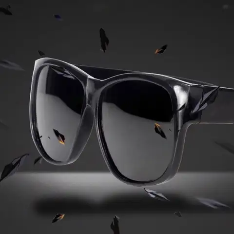 Welding Protective Goggles Chemical Goggles Anti Welding Glasses Safety Protection Glasses Black-framed Glasses Tool Accessories