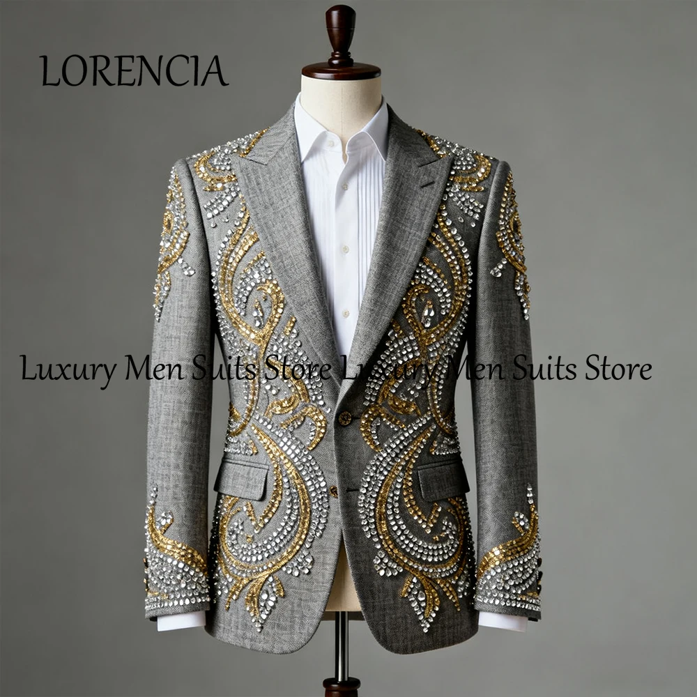 Элегантные костюмы с бриллиантами для мужчин, комплект из 2 предметов, однобортный смокинг для свадебной вечеринки, жениха, индивидуальный пиджак, брюки lag 1)
Элегантные костюмы с бриллиантами для мужчин, комплект из 2 предметов, однобортный смокинг для свадебной вечеринки, жениха, индивидуальный пиджак, брюки lag 1)