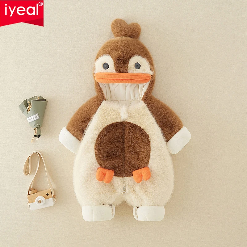IYEAL Winter Warm Plush Jumpsuit Baby Girls Boys Cute Cartoon Penguin Romper Newborn Clothes Overalls Kids Outerwear
IYEAL Winter Warm Plush Jumpsuit Baby Girls Boys Cute Cartoon Penguin Romper Newborn Clothes Overalls Kids Outerwear