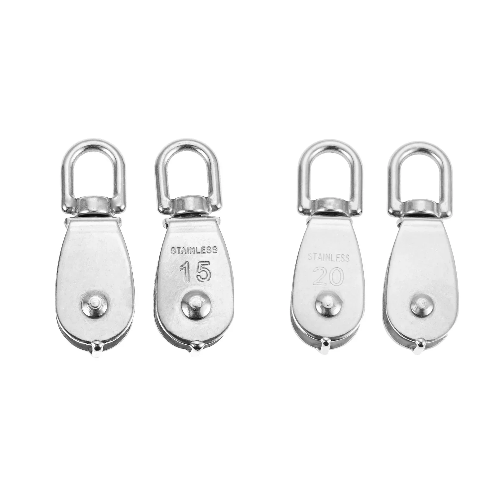 304 Stainless Steel M15/M20 Pulley Steel Wire Pulley Swivel Hook Single Wheel Swivel Lifting Rope Pulley Block for Wire Rope
304 Stainless Steel M15/M20 Pulley Steel Wire Pulley Swivel Hook Single Wheel Swivel Lifting Rope Pulley Block for Wire Rope