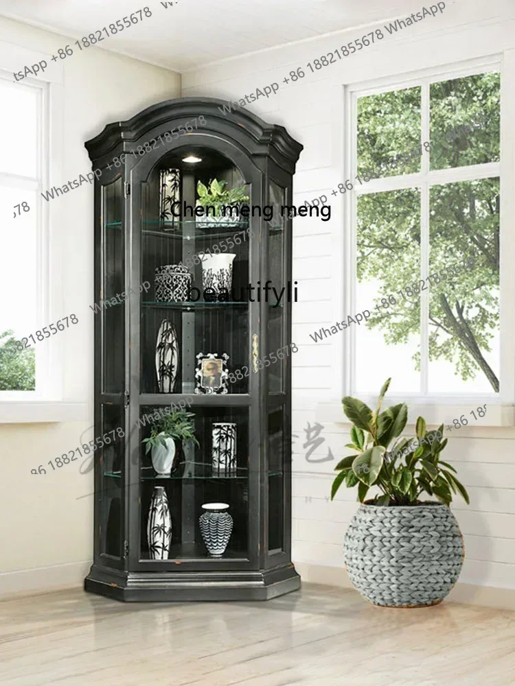 D178 H French Solid Wood Vintage Wine Cabinet Living Room Corner Glass Cabinet American Storage Sideboard Cabinet
D178 H French Solid Wood Vintage Wine Cabinet Living Room Corner Glass Cabinet American Storage Sideboard Cabinet